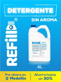 Refill Detergente PQP sin aroma 4 Lt